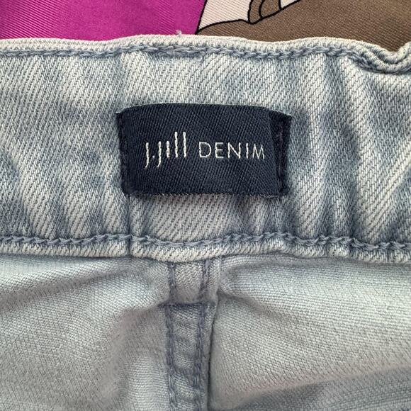 J Jill Jeans Women 16 Authentic Fit Cropped Stretch Raw Hem Denim Light Blue - Picture 3 of 12